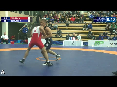 1/2 GR - 63 kg: T. KETTUNEN (FIN) df. A. YILDIRIM (TUR), 4-3