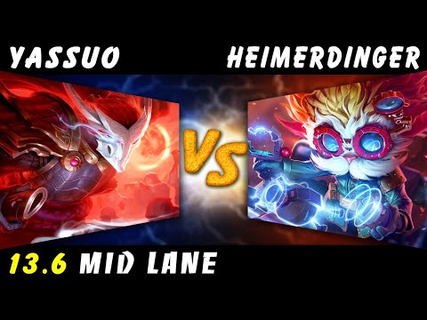YASSUO - Yasuo vs Heimerdinger MID Patch 13.6 - Yasuo Gameplay