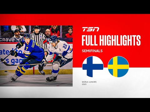 2025 World Junior Championship Semifinal Highlights: Finland vs. Sweden
