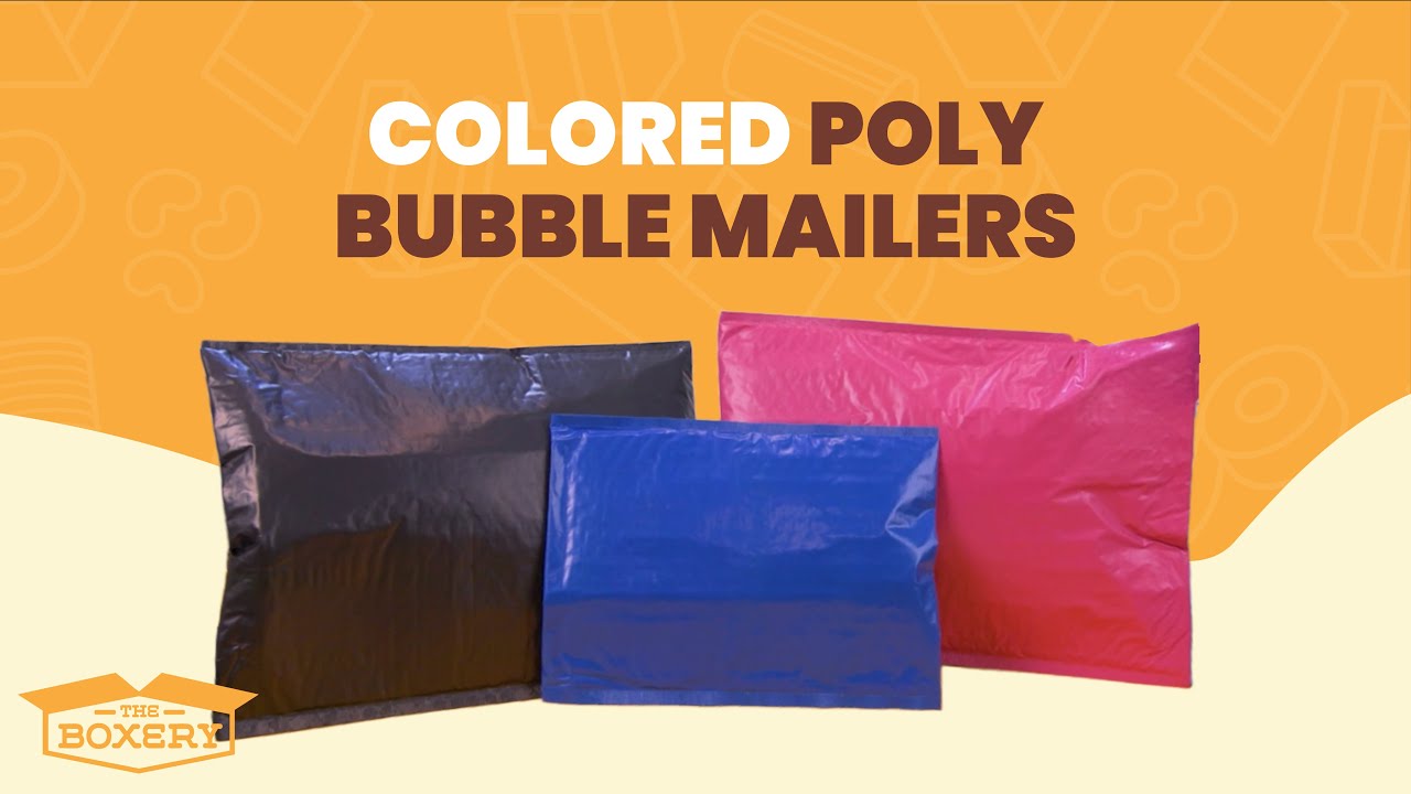 Youtube Video LUX Colored Poly Bubble Mailers