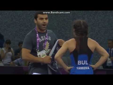 Baku 2015 Gold medal Freestyle Wrestling 15th June AZE:Maria Stadnik 10-1 BUL:Yankova Elitsa