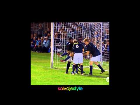 Goal Keeper stops goals with bloody face