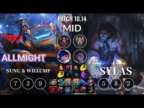 T1 Allmight Nunu & Willump vs Sylas Mid - KR Patch 10.14