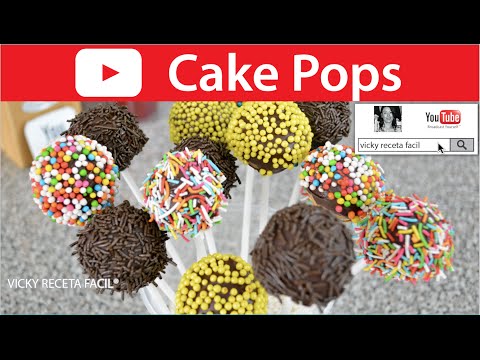 CAKE POPS PALETAS DE PASTEL SIN HORNO | Vicky Receta Facil