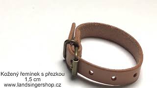 Kožený řemínek s přezkou 1,5 cm