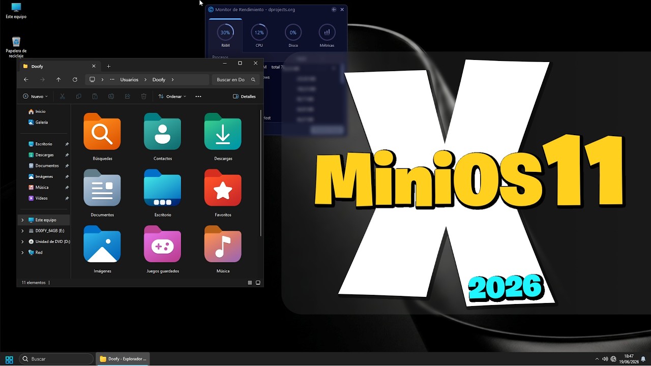 MiniOS 11 X: El Windows 11 LTSC Definitivo para Jugar en PC de Cartón #dprojects #windows #gaming