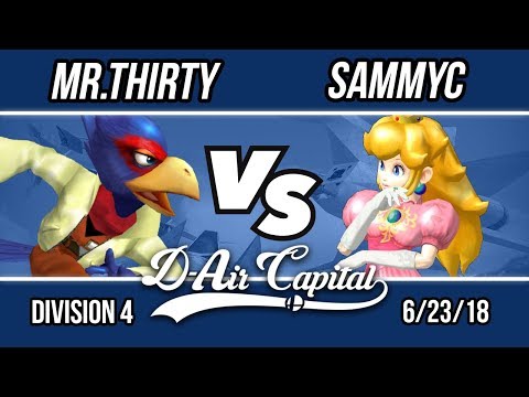 D-Air Capital 6 - Mr.Thirty (Falco, Marth) Vs. SammyC (Peach,Sheik) - Division 4
