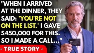 When I Showed Up To My Grandson's Scholarship Dinner, The Maître D' Said: You're Not On The List...