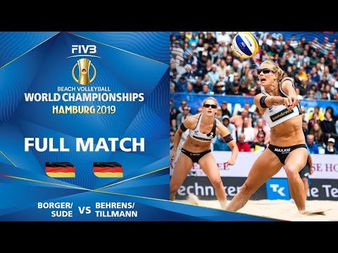 Borger/Sude vs. Behrens/Tillmann - Full Match | Beach Volleyball World Champs Hamburg 2019
