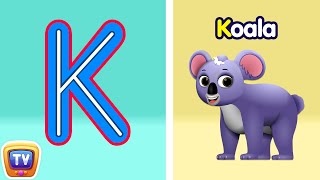 Tracing Uppercase and Lowercase Letters - Letter Kk and Letter Ll - ChuChuTV Toddler Learning Videos