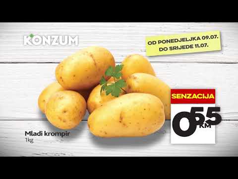 SENZACIONALNA ponuda voća i povrća u Konzumu! 09.-11.07.2018.