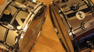 Video thumbnail for Ludwig Black Beauty vs. DW Collector's Nickel over brass (blind test) by M123OCT