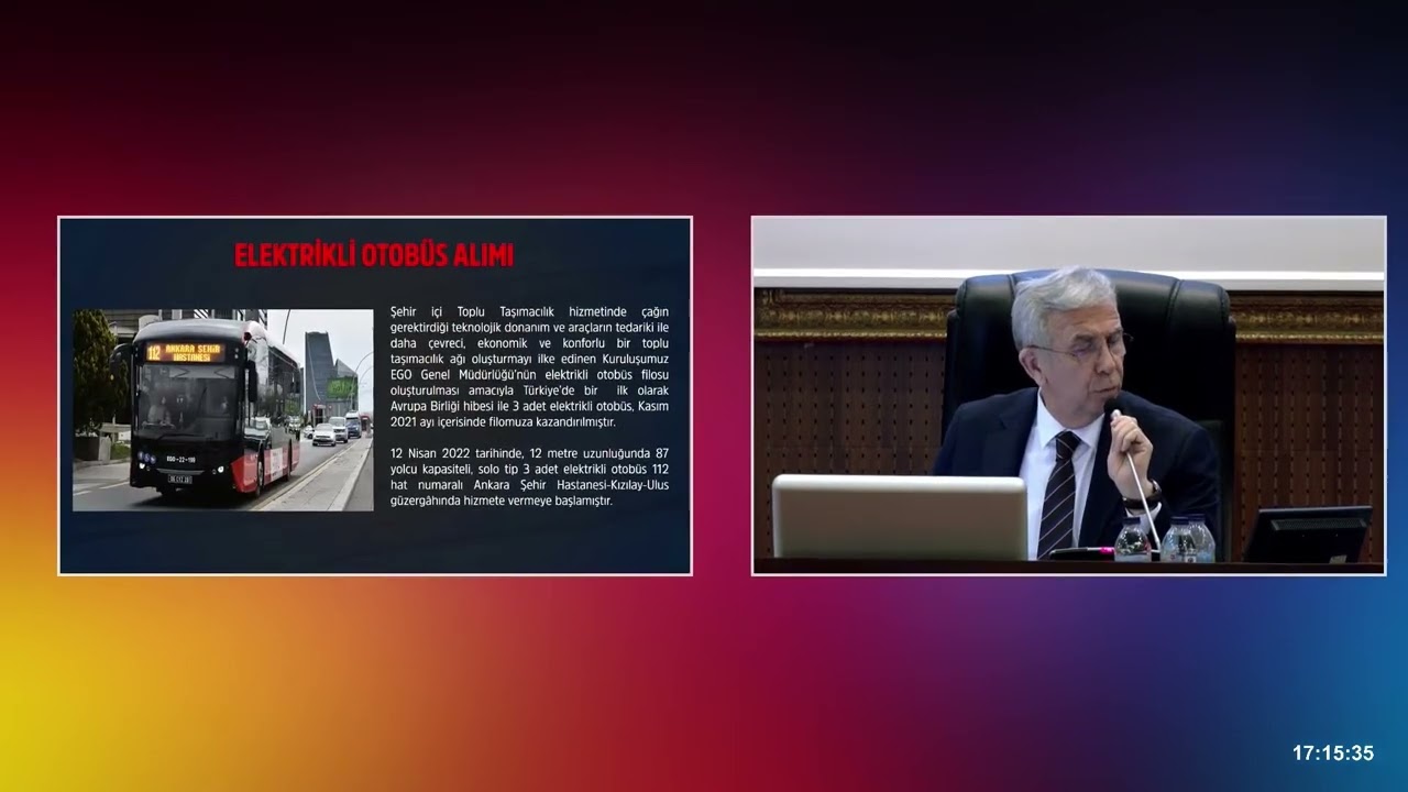 ABB Başkanı Sn. @mansuryavastv Belediye Meclisinde Konuşuyor: "Ankara Toplu Ulaşım Verileri"