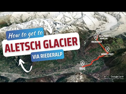 How to get to Aletsch Glacier View Point Hohfluh via Riederalp West