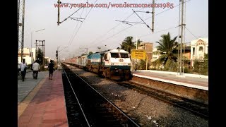 preview picture of video 'The King : Banglore Rajdhani headed by WDP4 Continously Honks with authority'