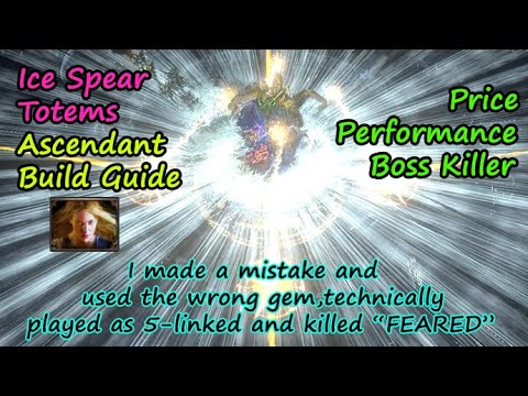 POE 3.18 | Feared on a 5-link | Ice Spear Totems Ascendant Build Guide | Hierophant Viable