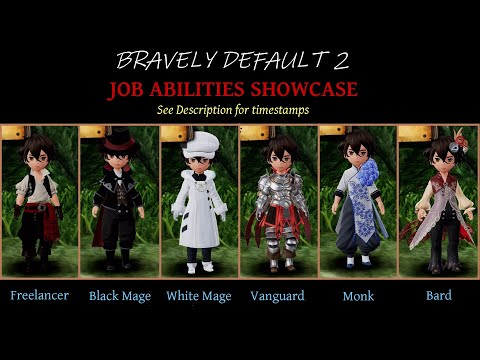 Bravely Default 2 - All legendary Jobs abilities showcase and description PART 1 of 4 - see descrip.