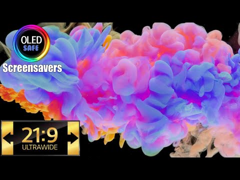 21:9 Ultrawide Abstract Liquid 4 - 10 Hours - 4K - OLED Safe