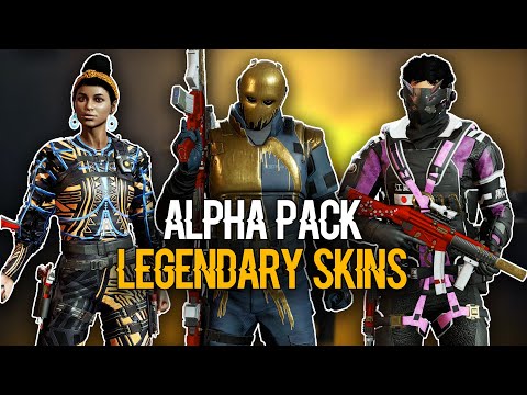 ALL Alpha Pack LEGENDARY SKINS - Uniforms, Headgears & Weapon Skins - In-Game SHOWCASE - R6 Y7S1