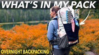 What’s in my PACK for an OVERNIGHT BACKPACKING Trip