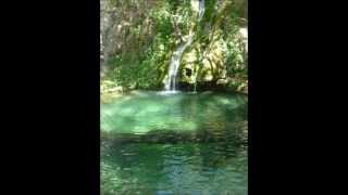 preview picture of video 'The smal waterfall Fonisa at Mylopotamos, Cythera island, Greece'