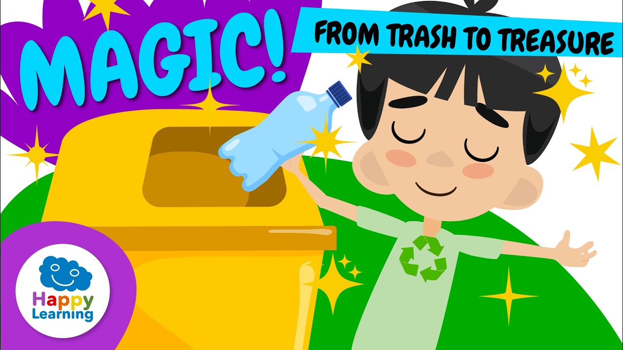 ♻️ What is RECYCLING and how to save the PLANET? | Global Recycling Day | @HappyLearningEN