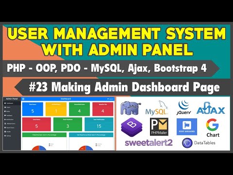 23 User Management System With Admin Panel | Making Admin Dashboard Page