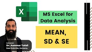 Mean, standard Deviation and Standard Error Calculation in MS EXCEL