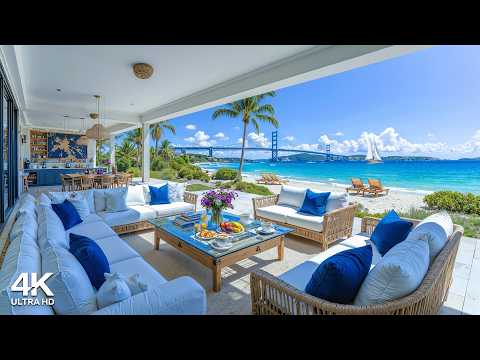 Morning Jazz Seaside Ambience 🌊 Happy Bossa Nova Jazz with Ocean Waves Sound for Unwind & Refresh