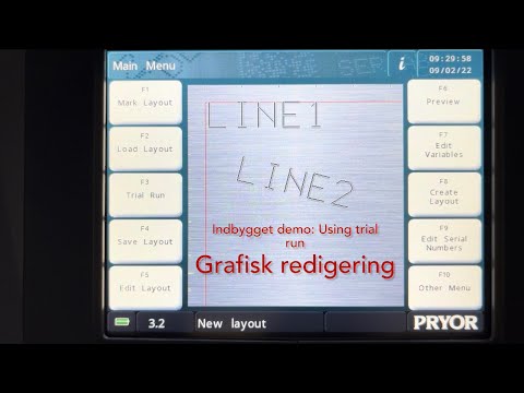 Grafisk redigering PRYOR PortaDot 60-30 Touch batteridrevet bærbar mærkemaskine