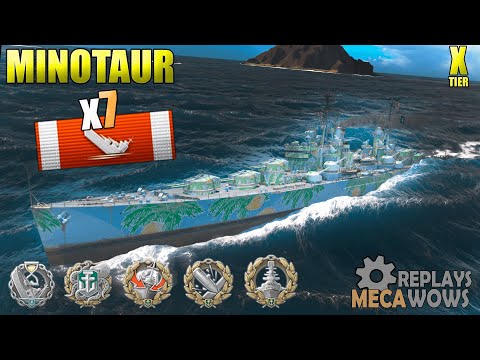Minotaur 7 Kills & 184k Damage | World of Warships Gameplay 4k