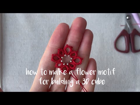 Tatting Tutorial for “Tiny Frozen Water Snowflake ” without bead designed by LillianTatLace
