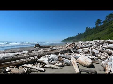 Peaceful Beach Waves 2 - Pacific Northwest Coast - Relaxing Nature Sounds, 4K