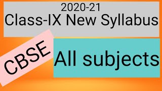 CBSE Class IX syllabus reduced Deleted portion For class 9