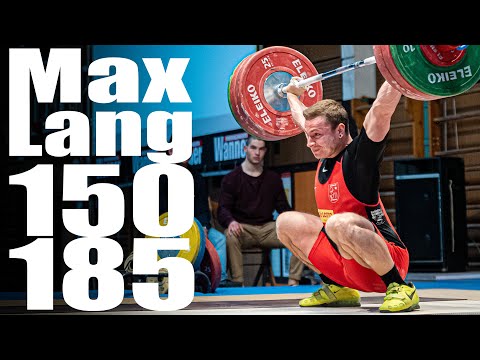 Max Lang (74kg) 150kg Snatch 185kg Clean and Jerk - 2019 German Nationals
