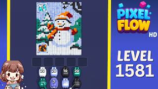 Pixel Flow Level 1581 Solution Walkthrough
