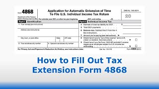 How To File Form 4868 for a Tax Extension | Tax Info from IRS.com