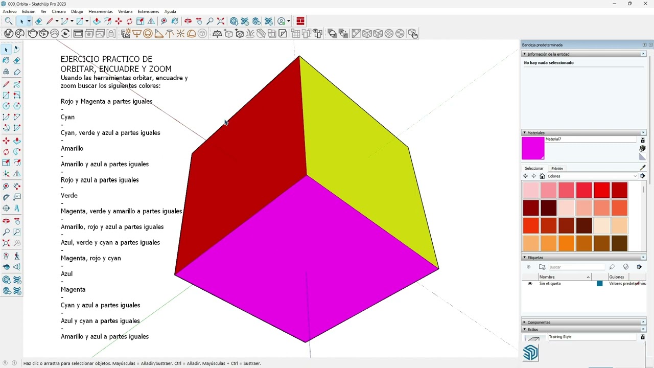 Moverse y Seleccion en el entorno 3D - Curso De Modelado 3D Con SketchUp