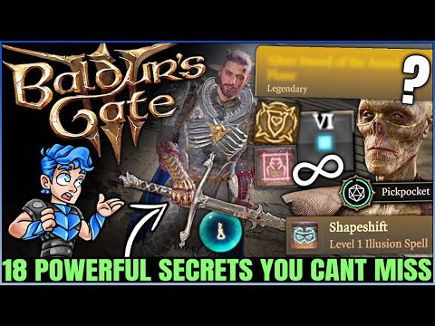 Baldur's Gate 3 - NEW ACT 1 LEGENDARY FOUND - 18 Secrets You Need to Know - INSANE Tips & Tricks!