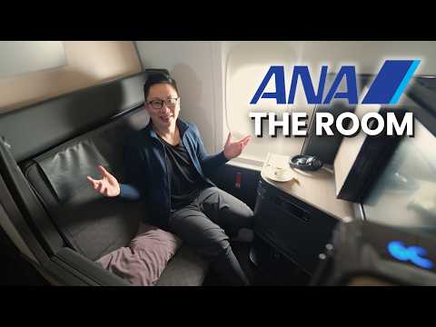 14 Hours in ANA Business Class The Room ✈️  Chicago to Tokyo | B777-300ER
