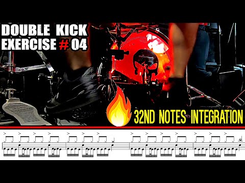DOUBLE KICK DRUM - EXERCISE 04 ( 32nd notes Integration )