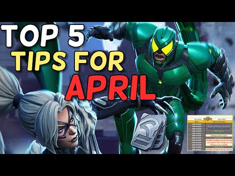 Top 5 Tips For April 2022 | Units for July 4th, Key Dates & More | Marvel Contest of Champions