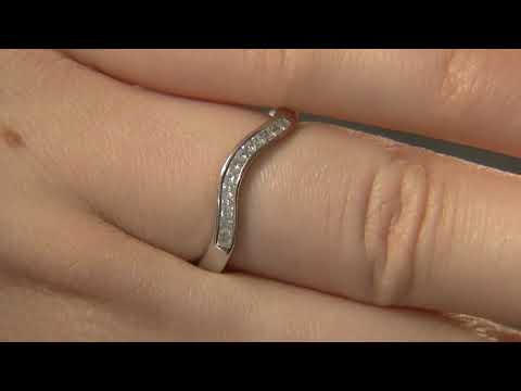 0.25 Carat Curved Ladies Diamond Wedding Ring - WR5009