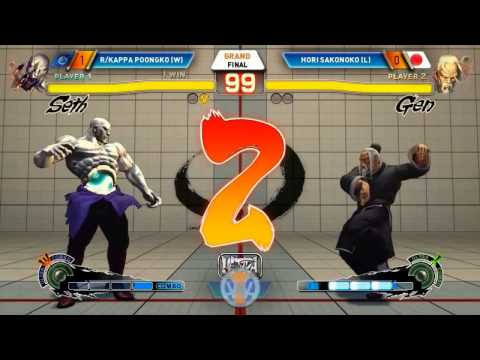 USF4 Cannes Winter Clash 2015 (Grand finals) KAPPA POONGKO (SETH) vs SAKO (ELENA, GEN, E.RYU)