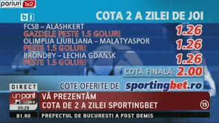 Biletul în cota 2 Sportingbet: Pariuri1x2 investește pe o “triplă” din fotbal!