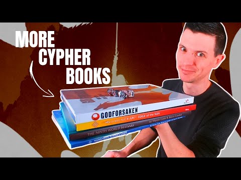 Big load of Cypher System books! From Monte Cook Games