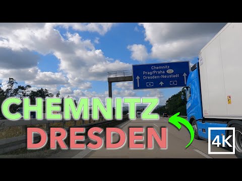 Driving from DRESDEN to CHEMNITZ via A4 - Germany 🇩🇪