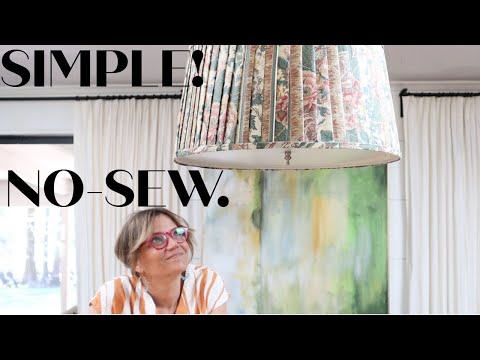 Pleated lampshade DIY-cottage style fabric lampshade