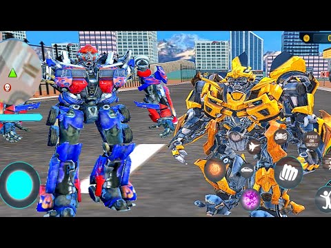 Transformers War of Robot: Bumblebee Jet Robot Car | Android iOS Gameplay