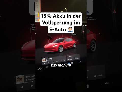 Mit 15% Akku im Tesla in der Vollsperrung! 🫨